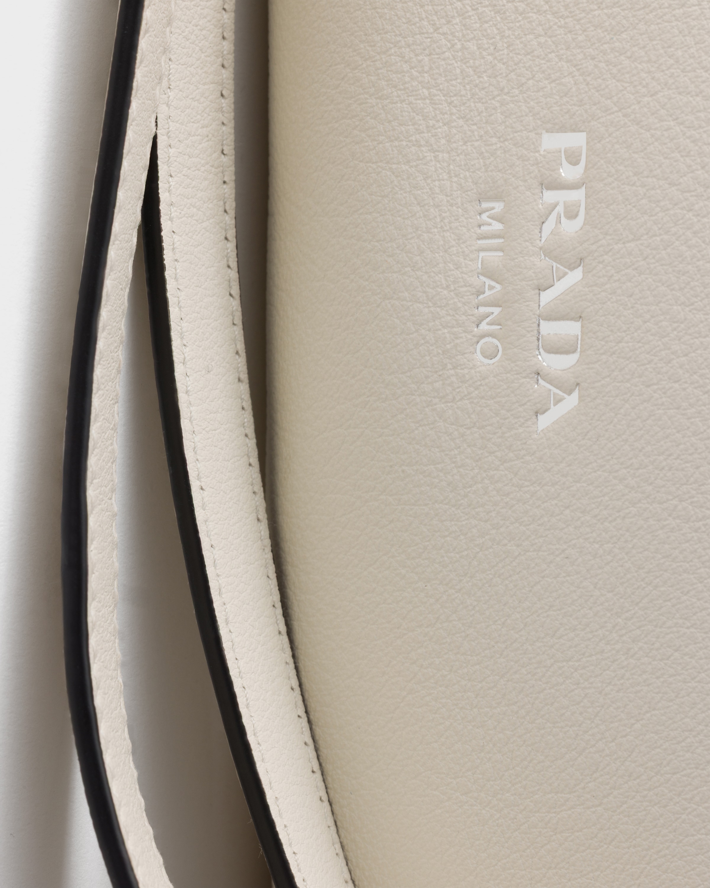 White Prada Fold large leather shoulder bag | PRADA - United States