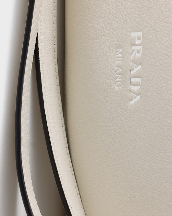 Large leather shoulder bag - White Large leather shoulder bag - White