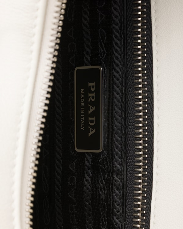 Large leather shoulder bag - White Large leather shoulder bag - White