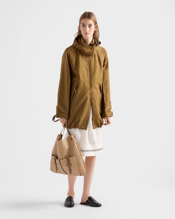 Bolsa Prada Route grande em couro - Bege Areia Bolsa Prada Route grande em couro - Bege Areia