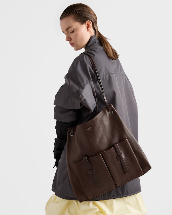 Prada Route large leather bag - Cocoa Brown Prada Route large leather bag - Cocoa Brown