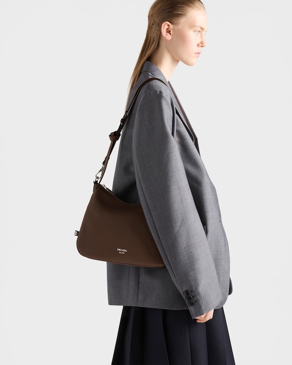 Prada Fold medium leather bag - Palisander Prada Fold medium leather bag - Palisander