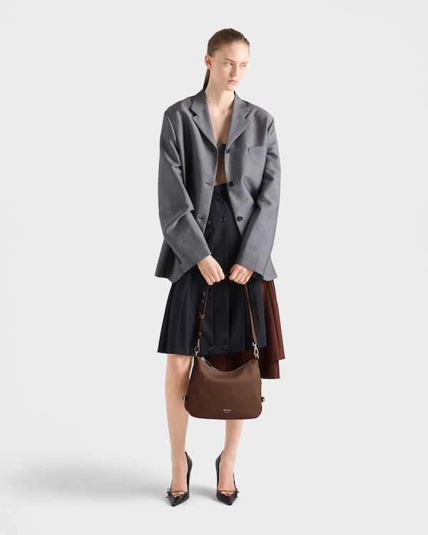 Prada Fold medium leather bag - Palisander Prada Fold medium leather bag - Palisander