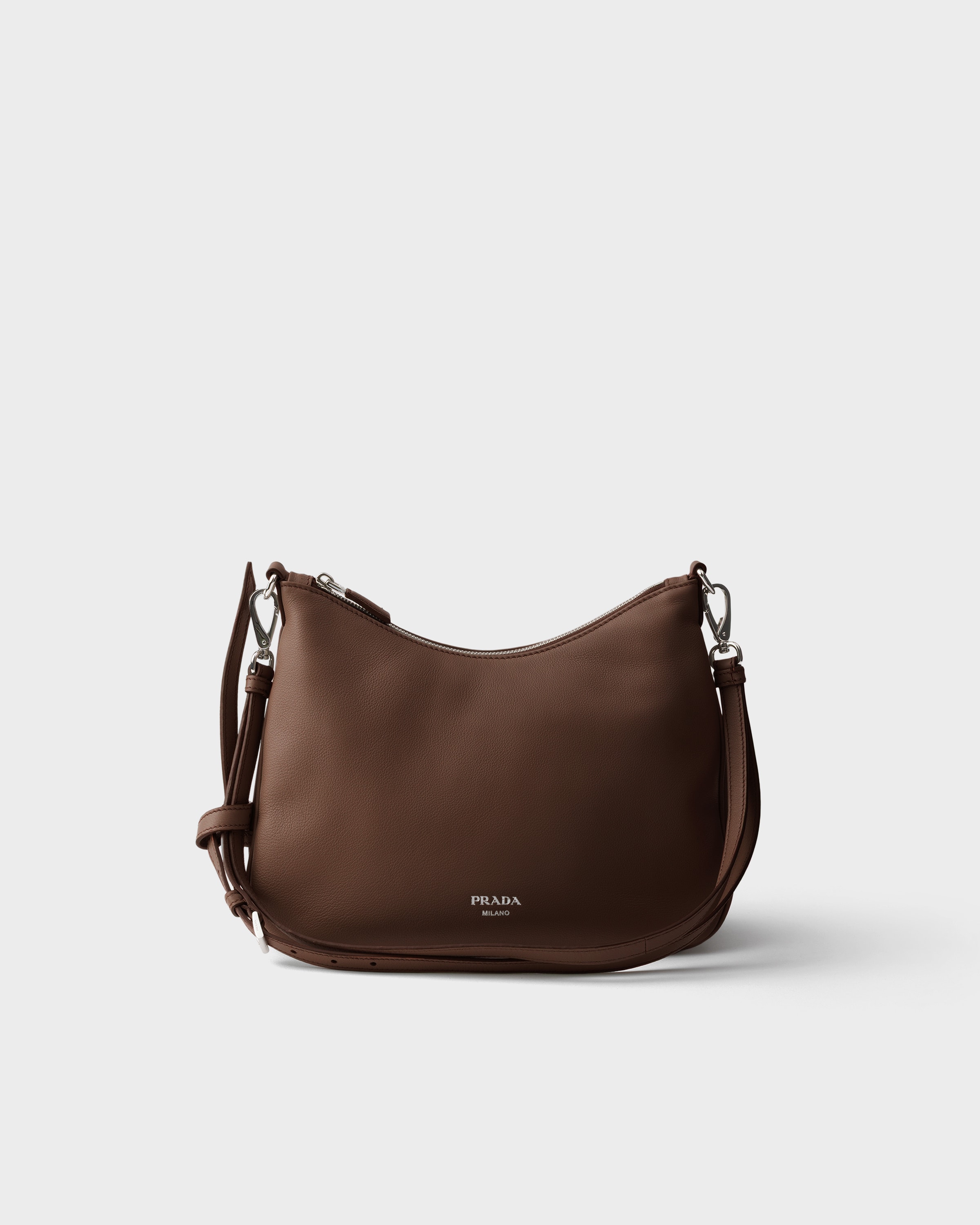 パリサンダー プラダ フォールド ミディアム レザーバッグ | PRADA - 日本