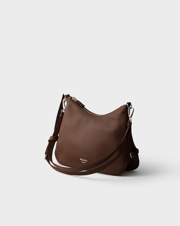 Prada Fold medium leather bag - Palisander Prada Fold medium leather bag - Palisander