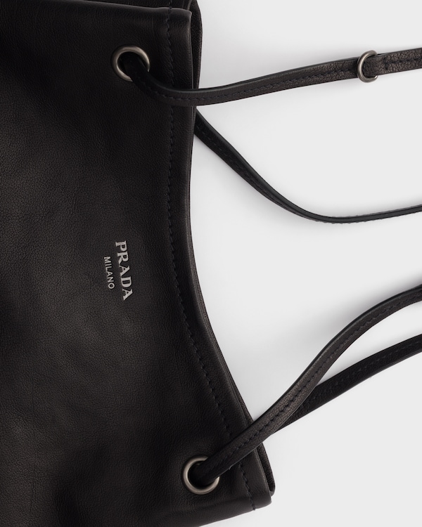 Large leather bag - Black Large leather bag - Black