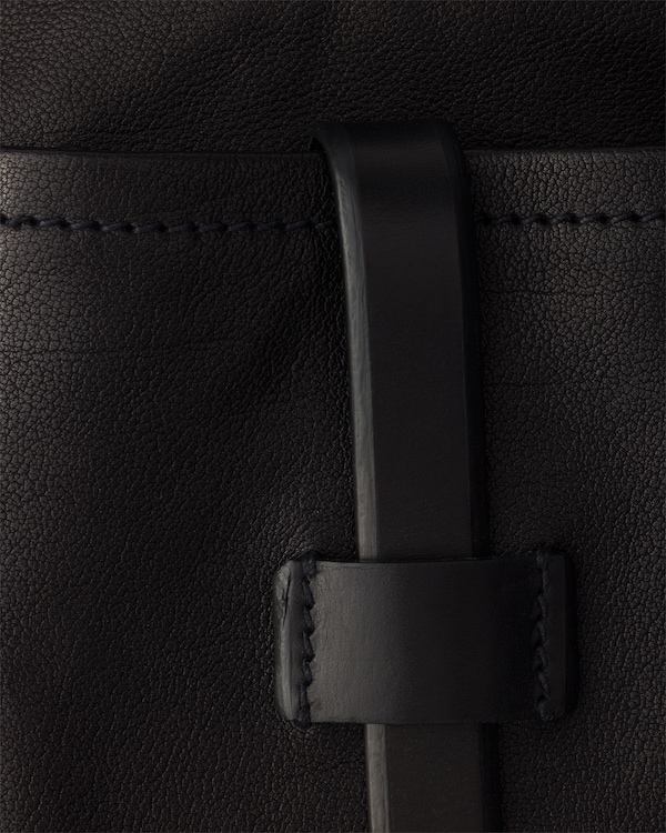 Large leather bag - Black Large leather bag - Black