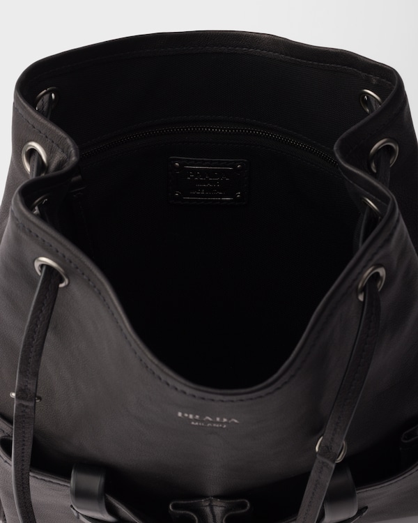 Large leather bag - Black Large leather bag - Black