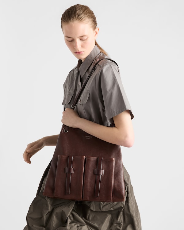 Large leather bag - Cocoa Brown Large leather bag - Cocoa Brown