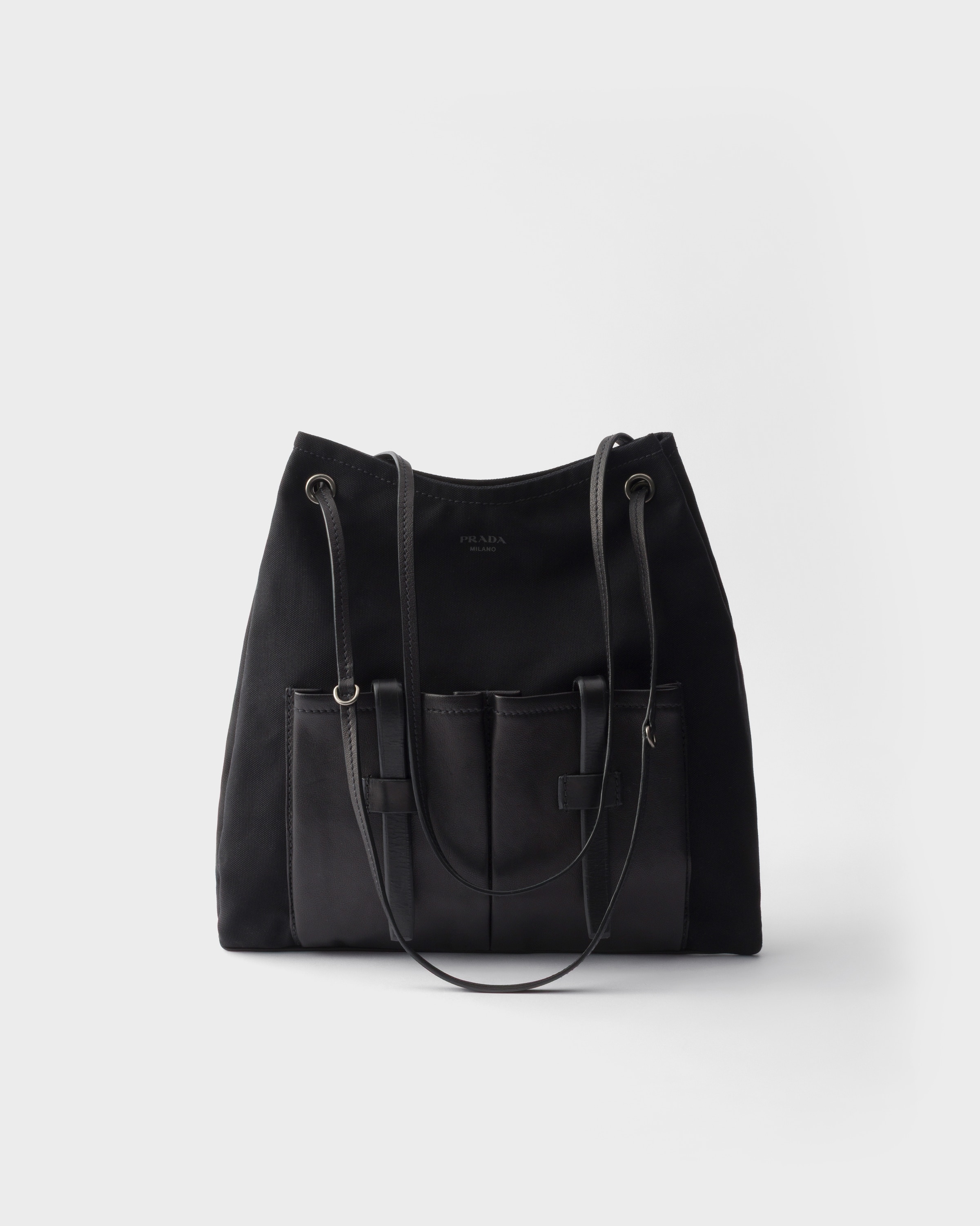 Prada Prada Route large canvas and leather bag