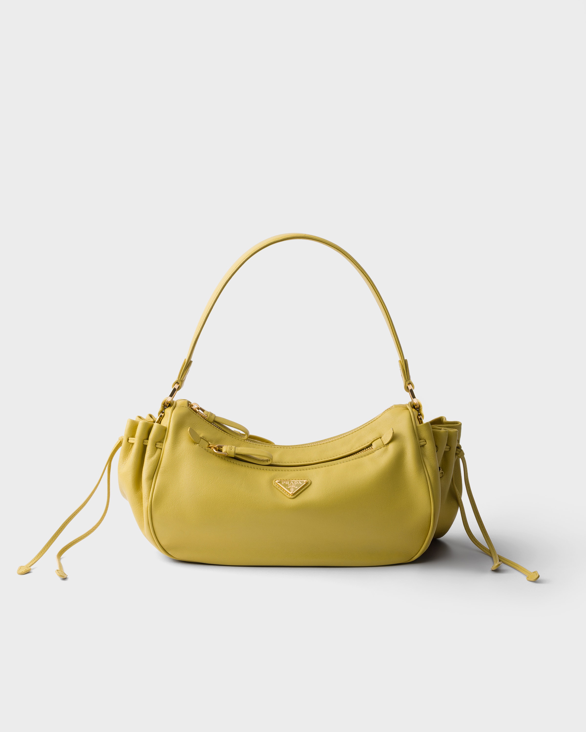 Citron Yellow Small leather bag | PRADA - United States