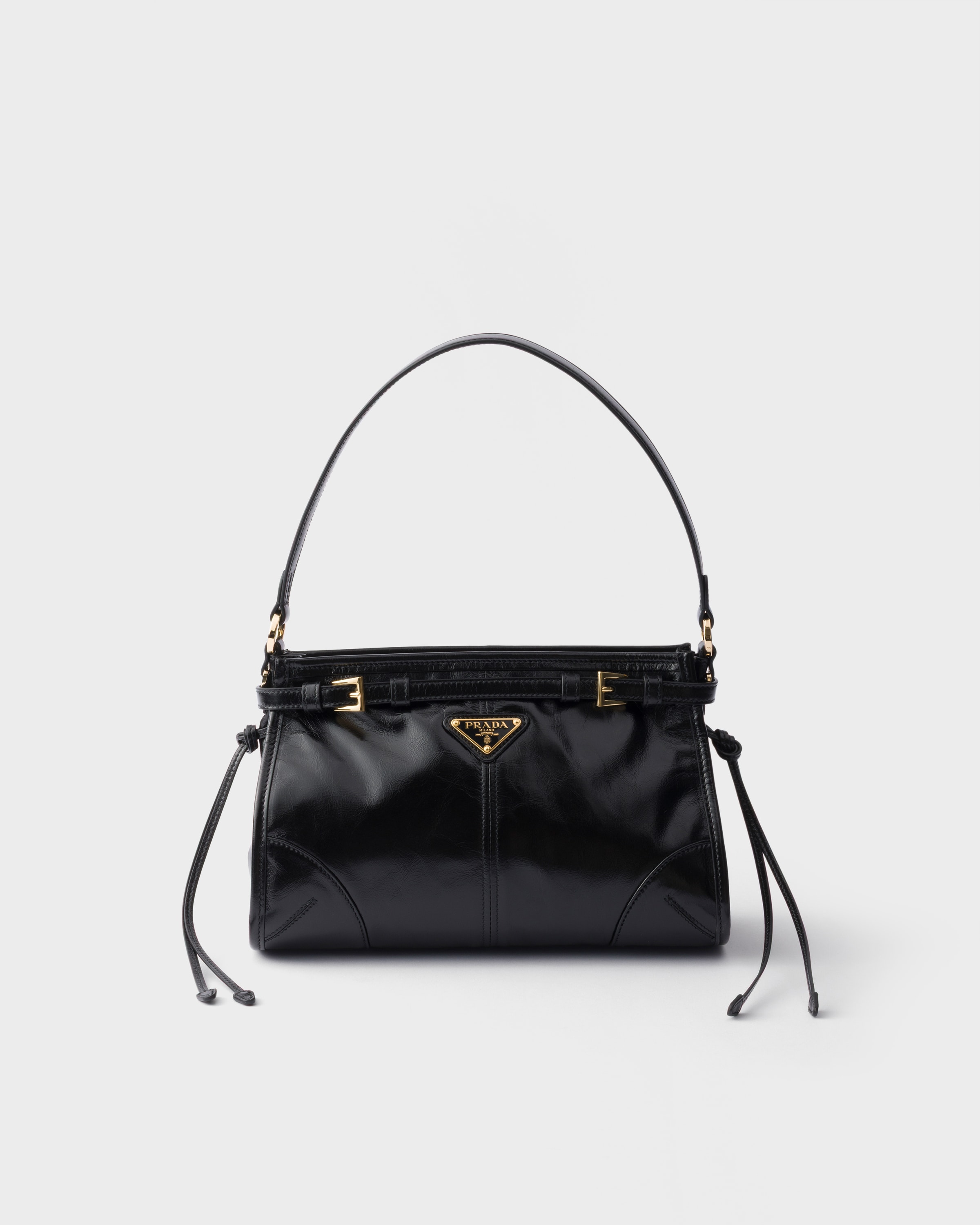 PRADA レザー ボウタイ Black Prada Bonnie small leather handbag | PRADA - United States