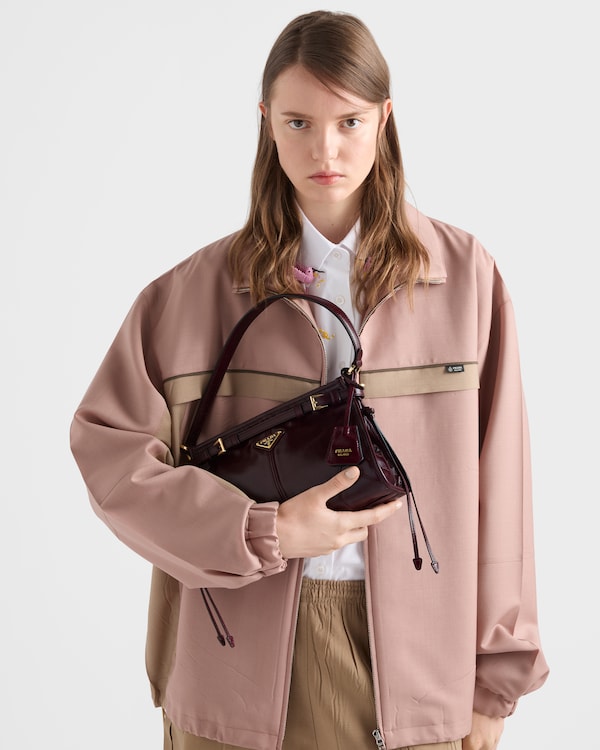 Prada Bonnie small leather handbag - Burgundy Prada Bonnie small leather handbag - Burgundy