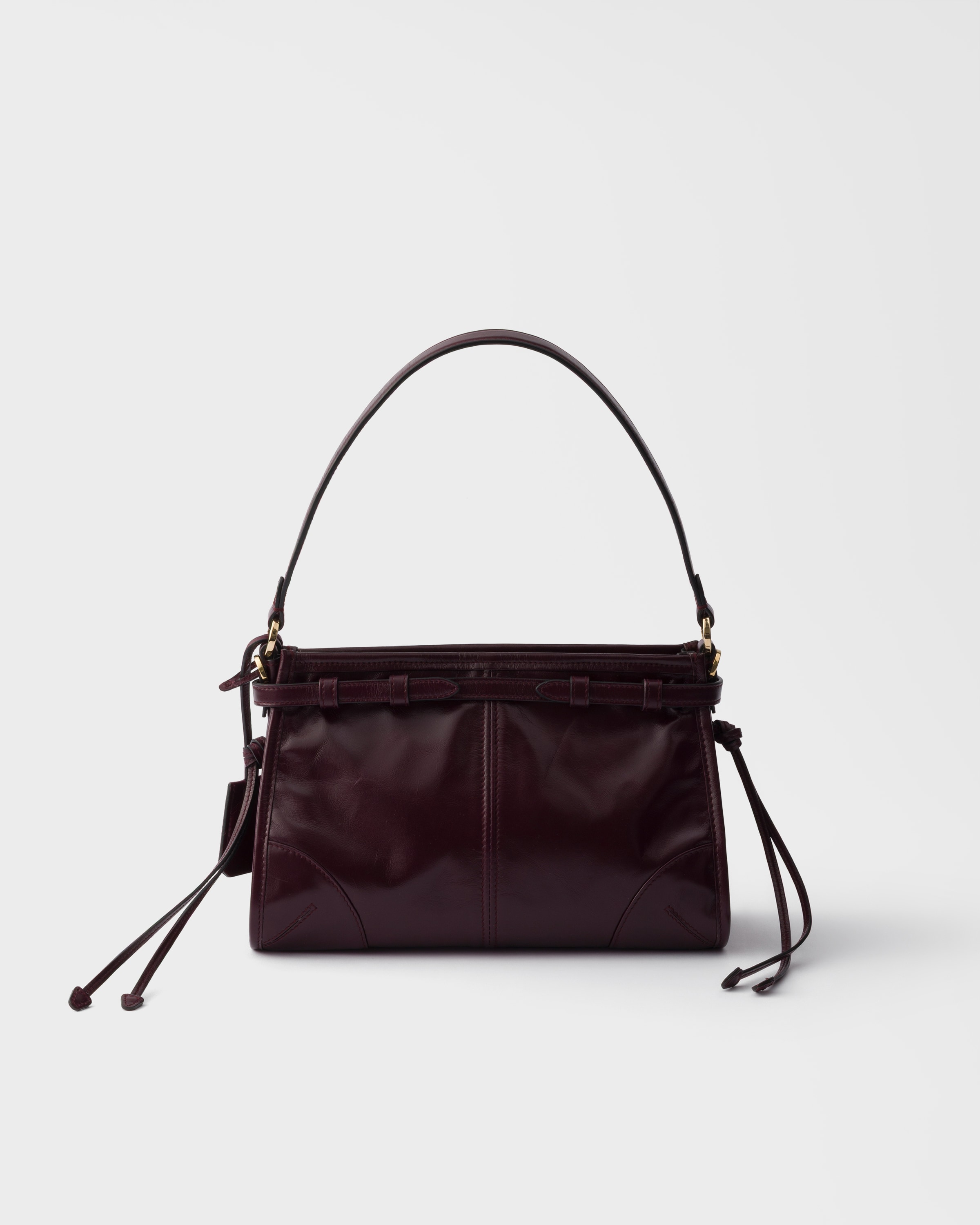 Burgundy Prada Bonnie Small Leather Handbag | PRADA - Turkey
