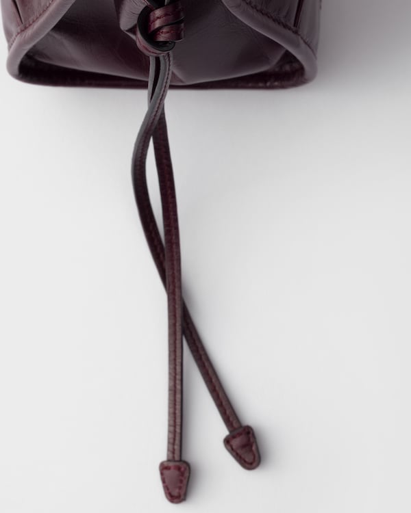 Prada Bonnie small leather handbag - Burgundy Prada Bonnie small leather handbag - Burgundy