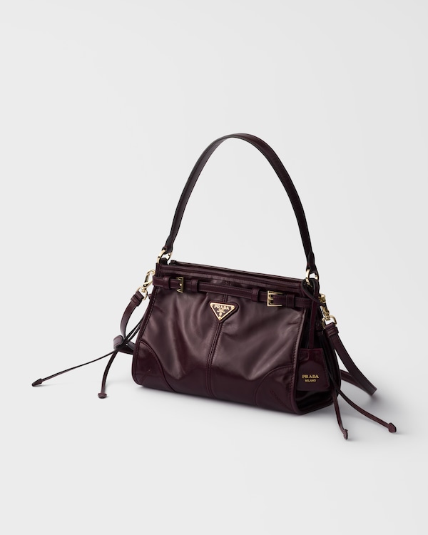 Prada Bonnie small leather handbag - Burgundy Prada Bonnie small leather handbag - Burgundy