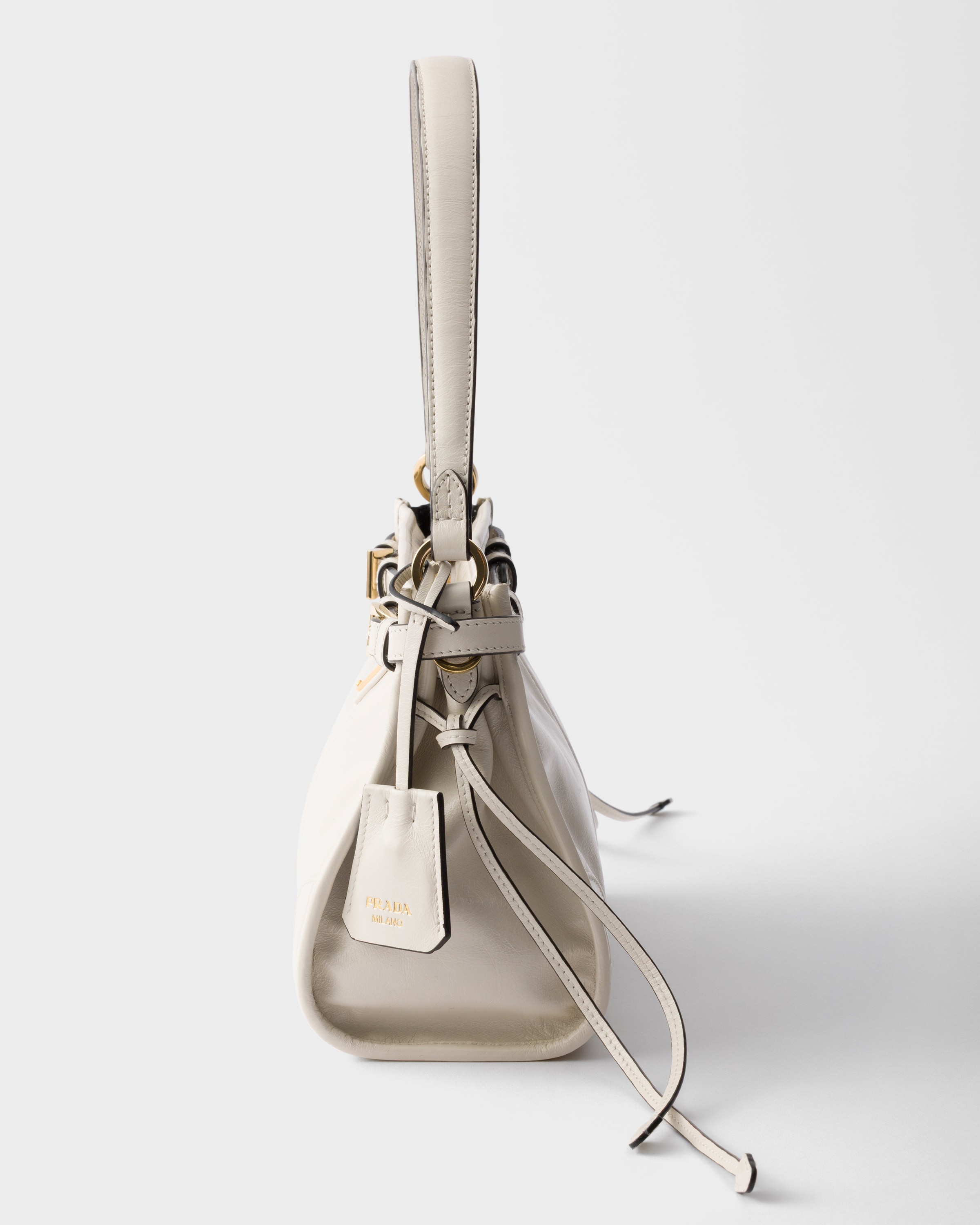 ホワイト プラダ ボニー スモール レザー ハンドバッグ | PRADA - 日本