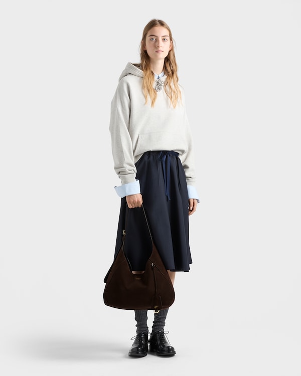 Prada Boogie large suede bag - Dark Brown Prada Boogie large suede bag - Dark Brown