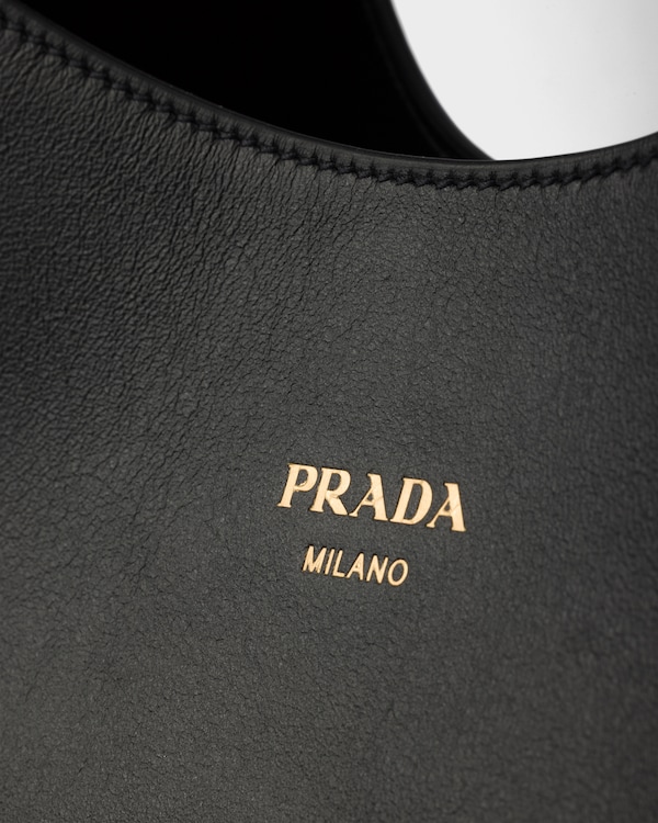 Grand sac Prada Boogie en cuir - Noir Grand sac Prada Boogie en cuir - Noir