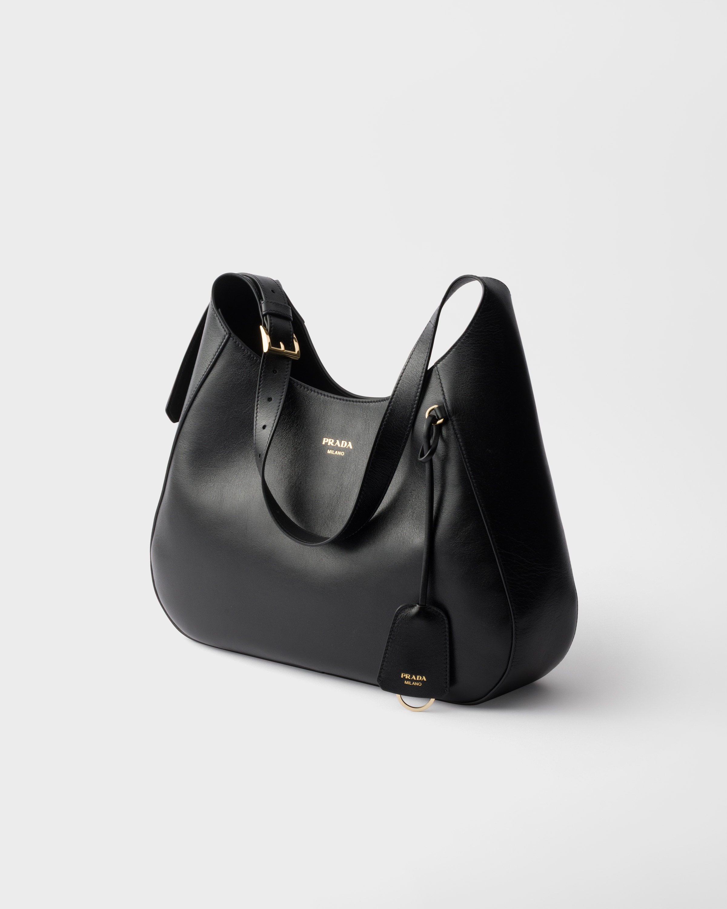 Black Prada Boogie Large Leather Bag | PRADA - United States