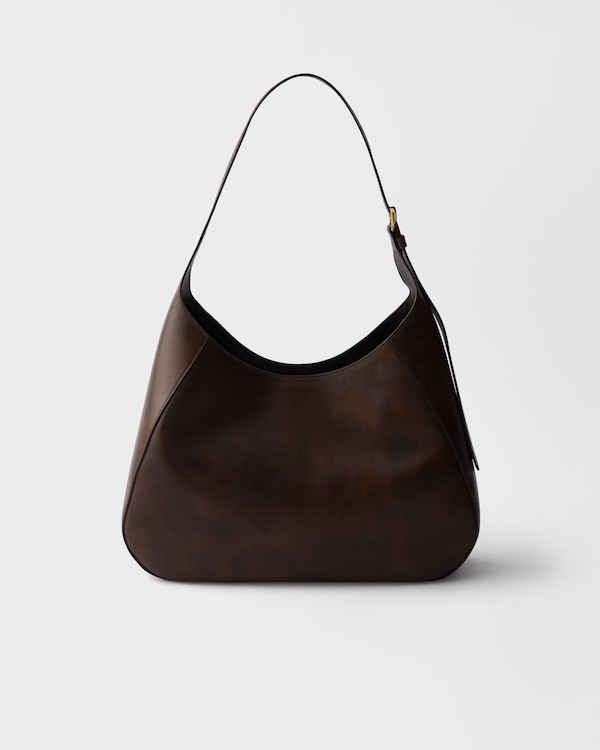 Grand sac Prada Boogie en cuir - Marron Cacao Grand sac Prada Boogie en cuir - Marron Cacao