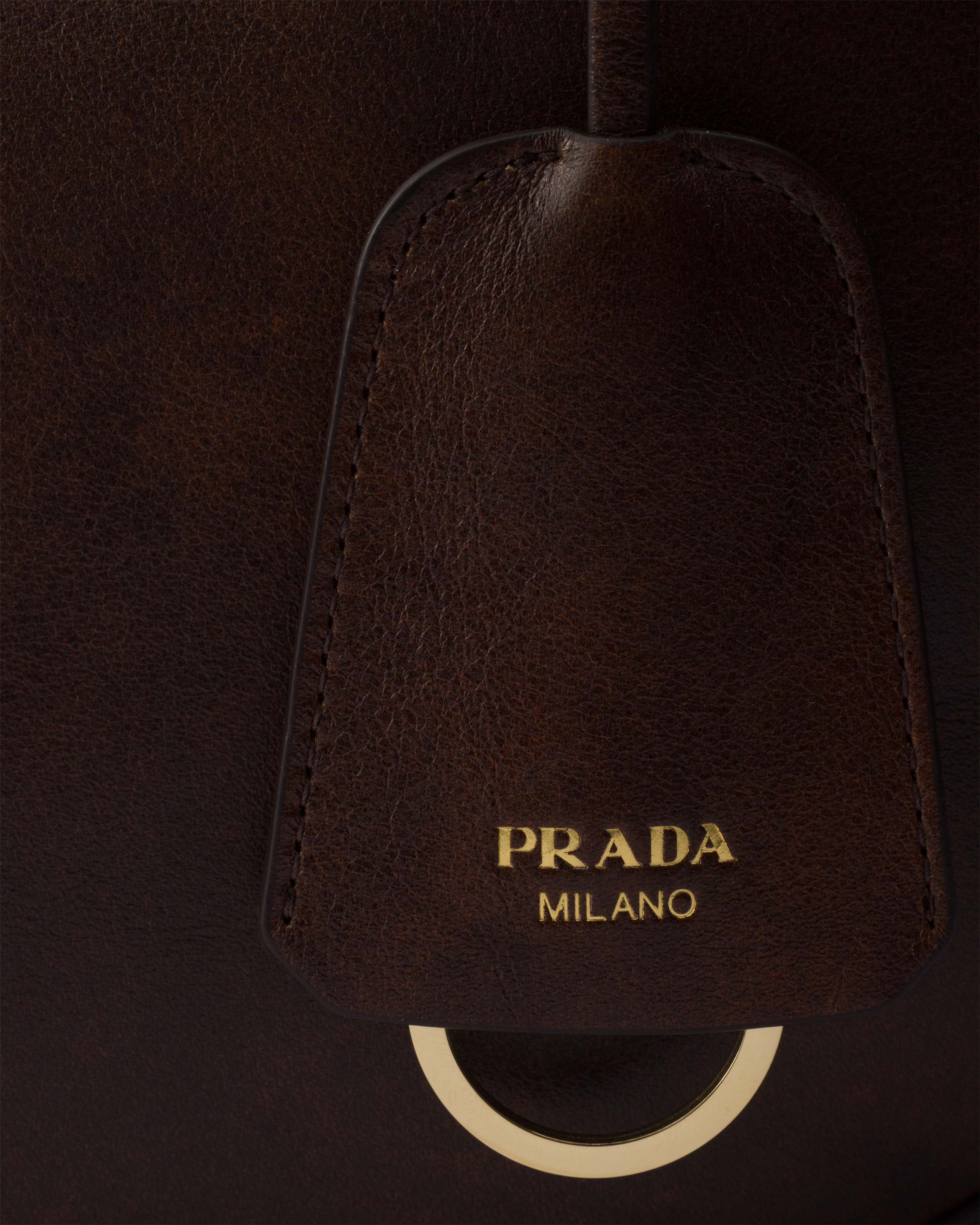 Cocoa Brown Prada Boogie Large Leather Bag | PRADA - United States