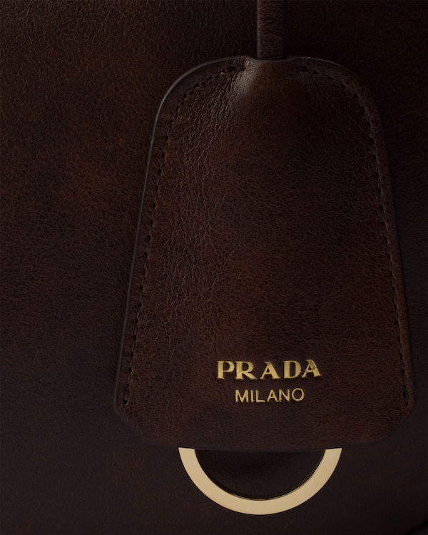 Grand sac Prada Boogie en cuir - Marron Cacao Grand sac Prada Boogie en cuir - Marron Cacao