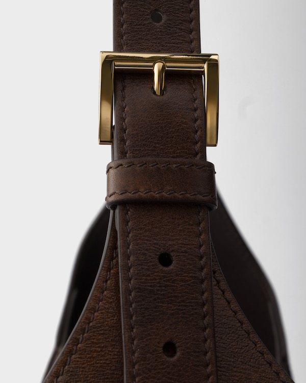 Grand sac Prada Boogie en cuir - Marron Cacao Grand sac Prada Boogie en cuir - Marron Cacao