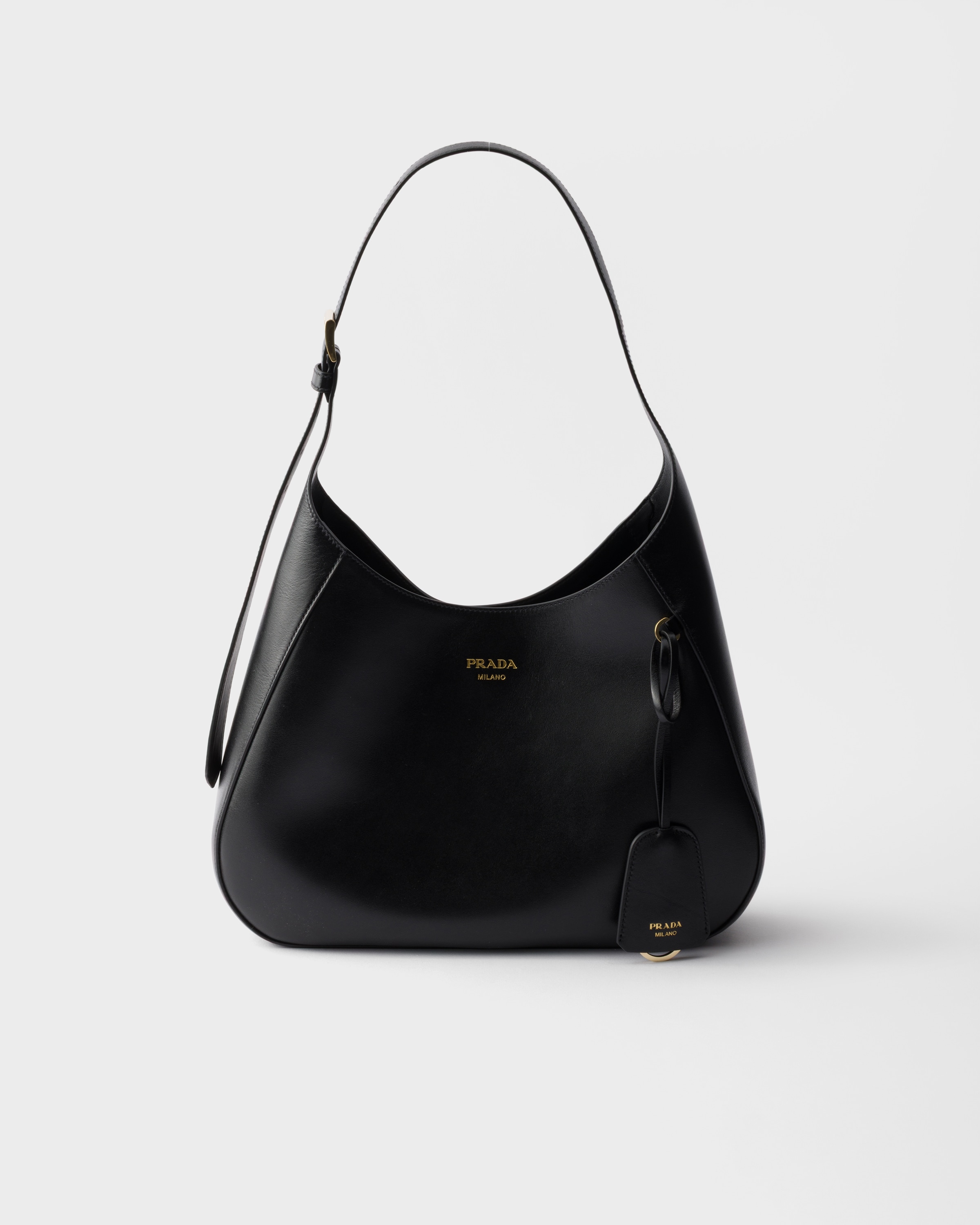 ブラック プラダ ブギ ミディアム レザー バッグ | PRADA - 日本