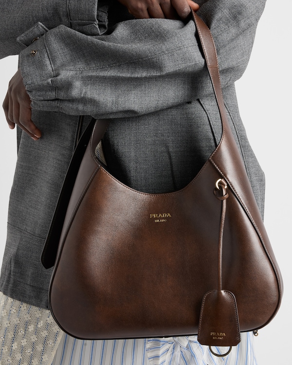 Prada Boogie medium leather bag - Cocoa Brown Prada Boogie medium leather bag - Cocoa Brown
