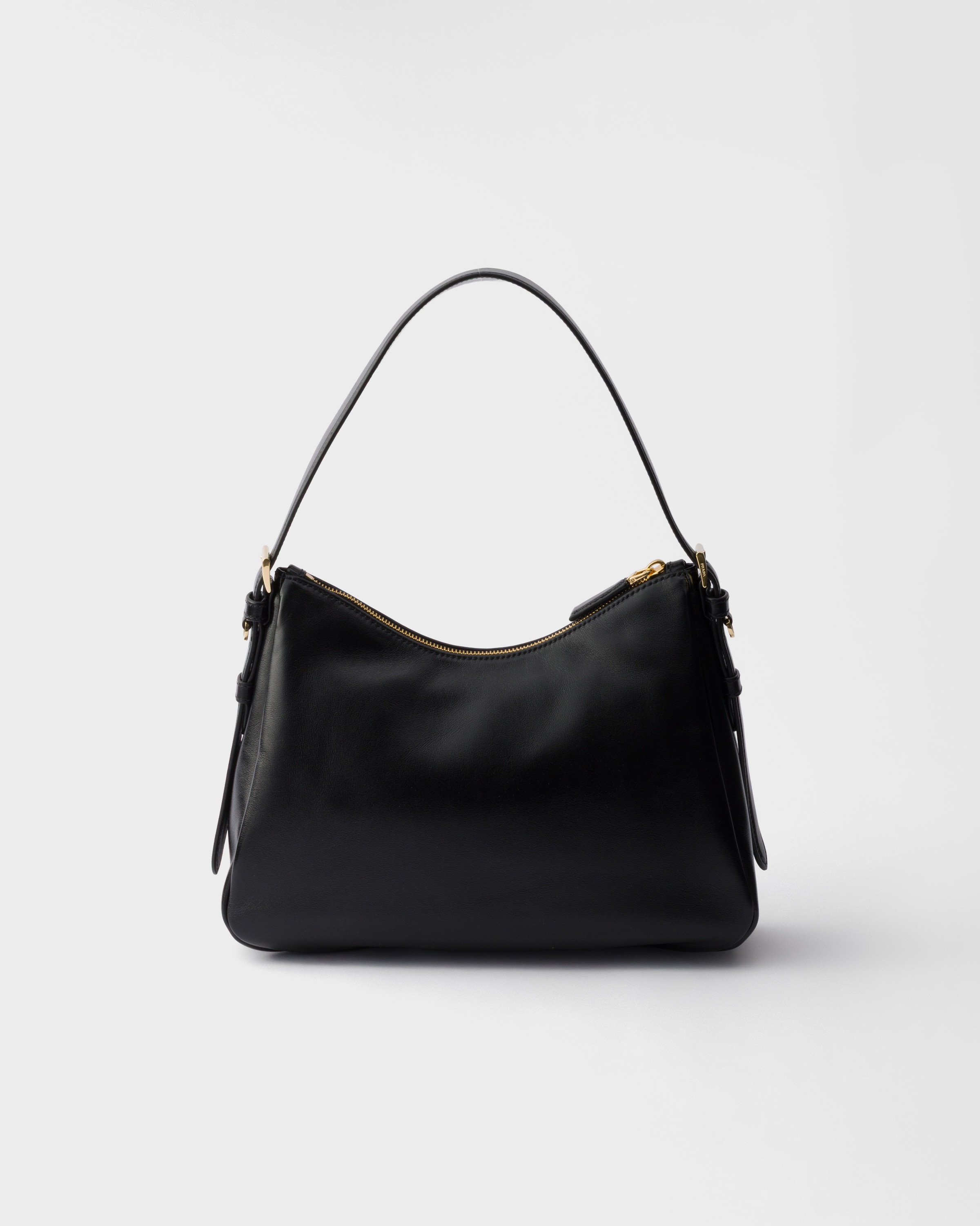 Black Prada Aimée Medium Leather Shoulder Bag | PRADA - United States