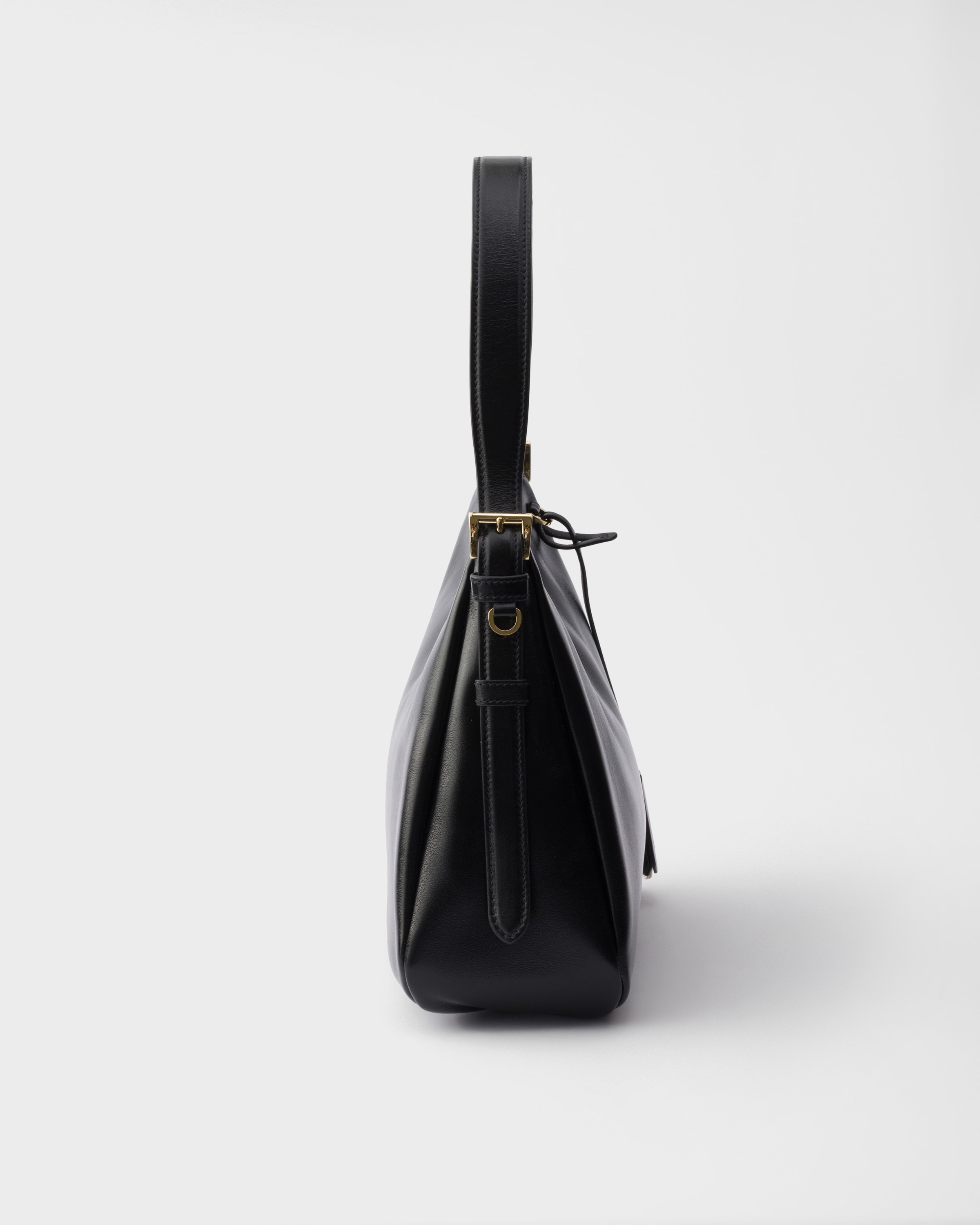 Black Prada Aimée Medium Leather Shoulder Bag | PRADA - United States