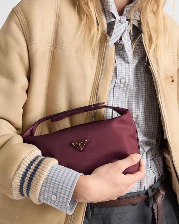 Prada Chérie Re-Nylon mini-bag - Burgundy Prada Chérie Re-Nylon mini-bag - Burgundy