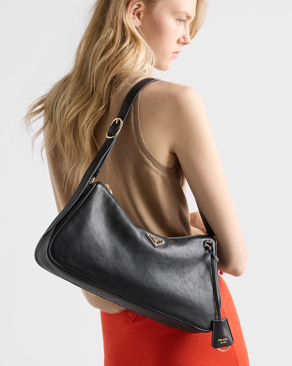 Prada Aimée large nappa leather bag - Black Prada Aimée large nappa leather bag - Black