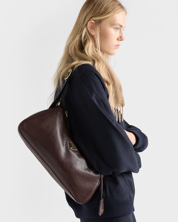 Prada Aimée large nappa leather bag - Burnt Prada Aimée large nappa leather bag - Burnt