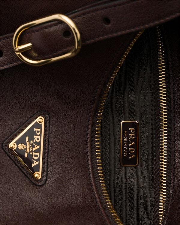 Prada Aimée large nappa leather bag - Burnt Prada Aimée large nappa leather bag - Burnt