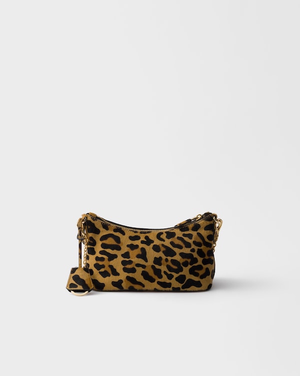 Printed calf hair leather mini-bag - Honey Printed calf hair leather mini-bag - Honey