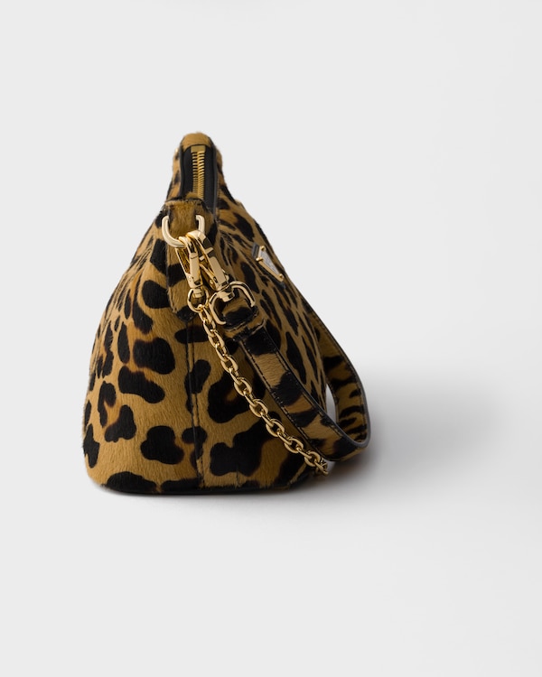 Printed calf hair leather mini-bag - Honey Printed calf hair leather mini-bag - Honey