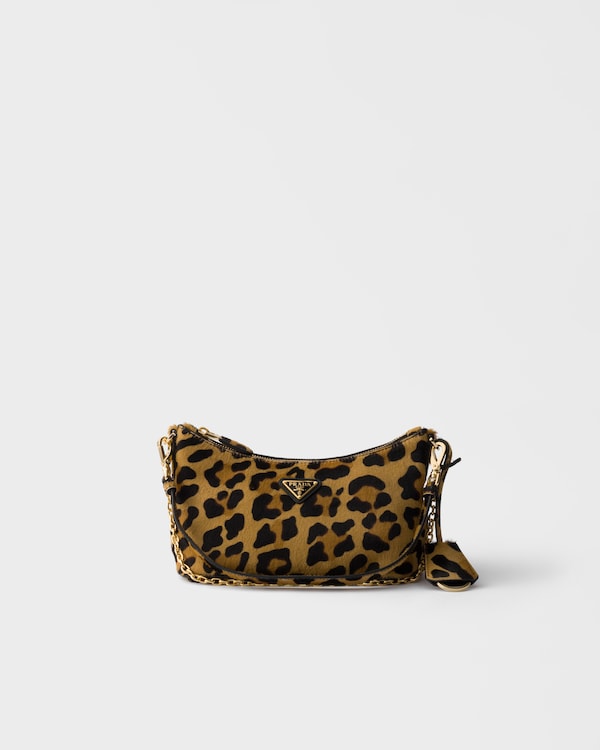 Printed calf hair leather mini-bag - Honey Printed calf hair leather mini-bag - Honey