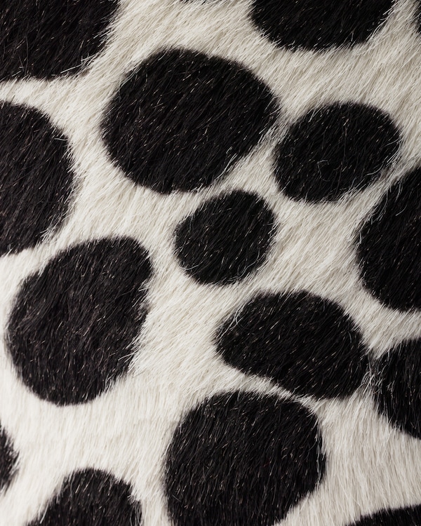 Printed calf hair mini-bag - White/Black Printed calf hair mini-bag - White/Black