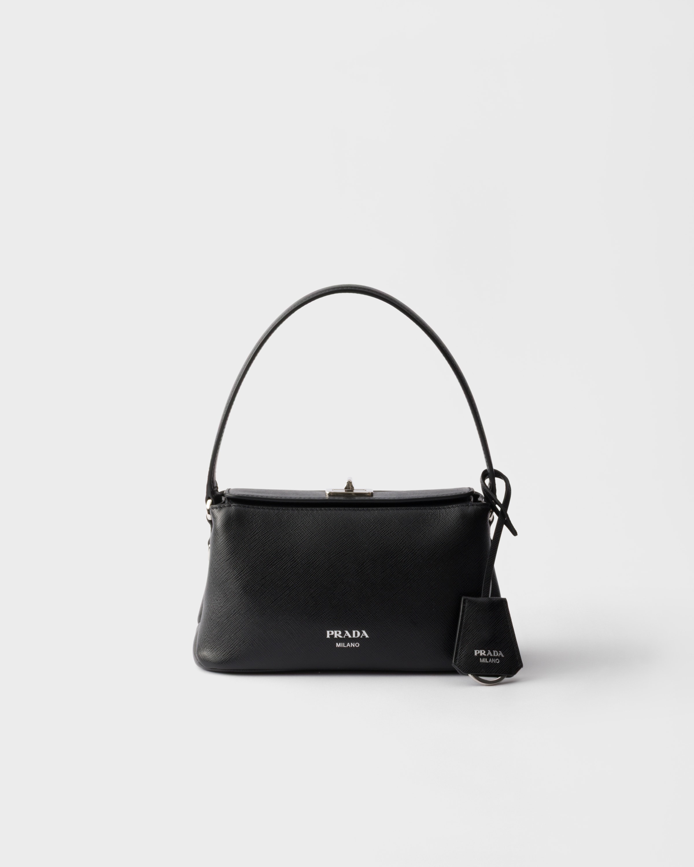 ブラック プラダ アヴォワール サフィアーノレザー ミニバッグ | PRADA