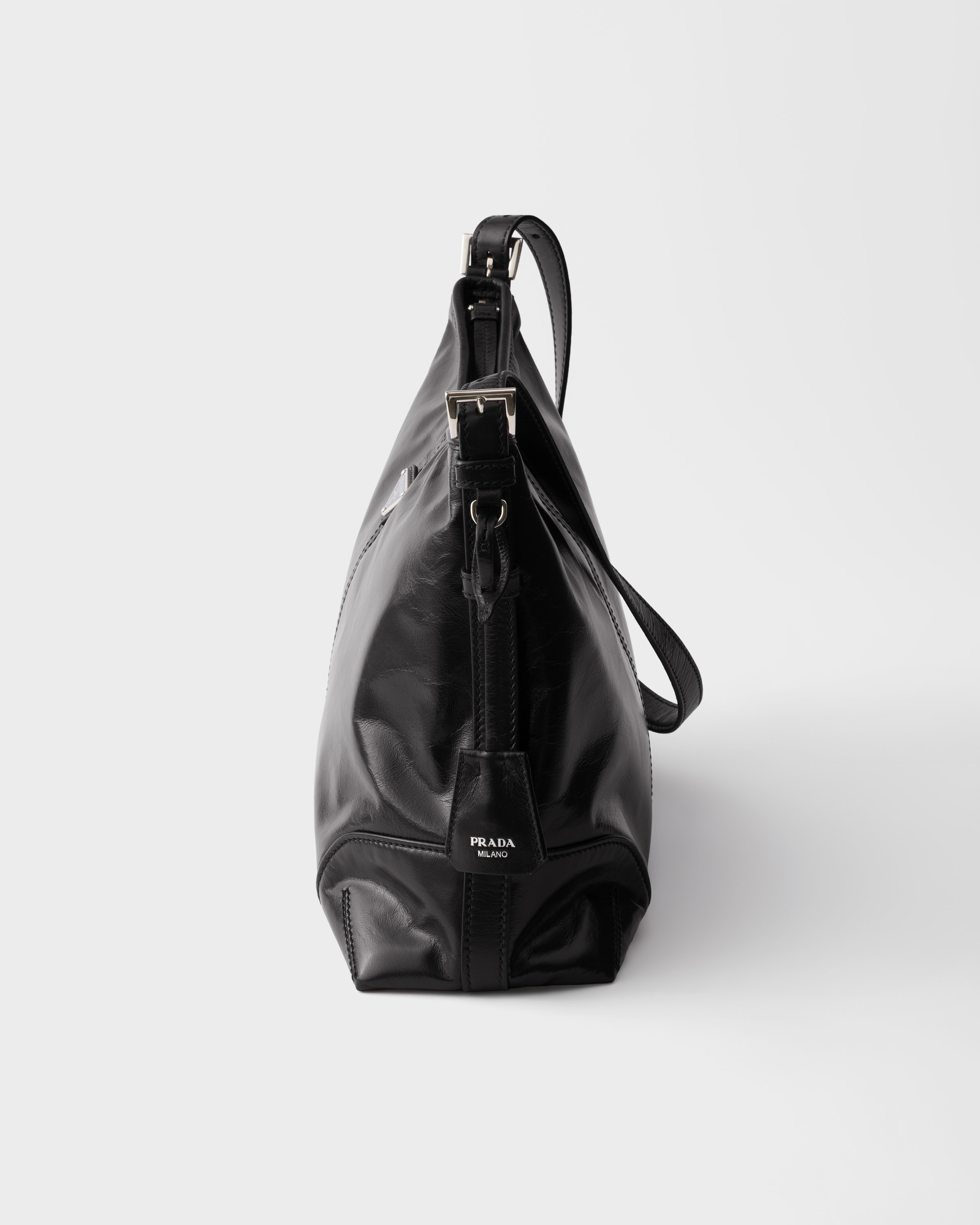 ブラック Prada Aimèe Large Leather Shoulder Bag | PRADA - 日本