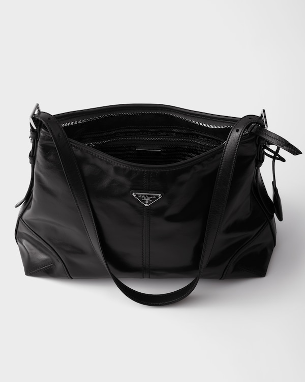 Prada Aimèe large leather shoulder bag - Black Prada Aimèe large leather shoulder bag - Black