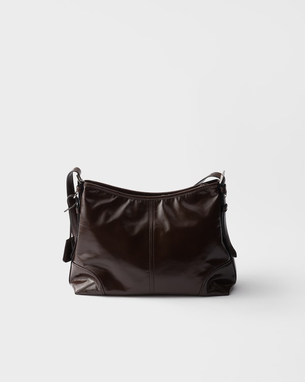 Prada Aimèe large leather shoulder bag - Dark Brown Prada Aimèe large leather shoulder bag - Dark Brown