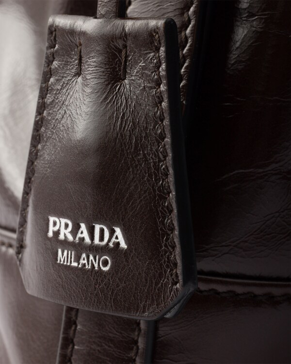 Prada Aimèe large leather shoulder bag - Dark Brown Prada Aimèe large leather shoulder bag - Dark Brown