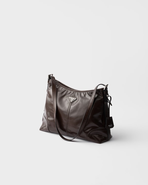 Prada Aimèe large leather shoulder bag - Dark Brown Prada Aimèe large leather shoulder bag - Dark Brown