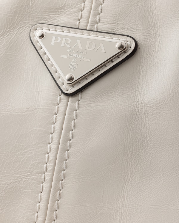Prada Aimèe large leather shoulder bag - White Prada Aimèe large leather shoulder bag - White