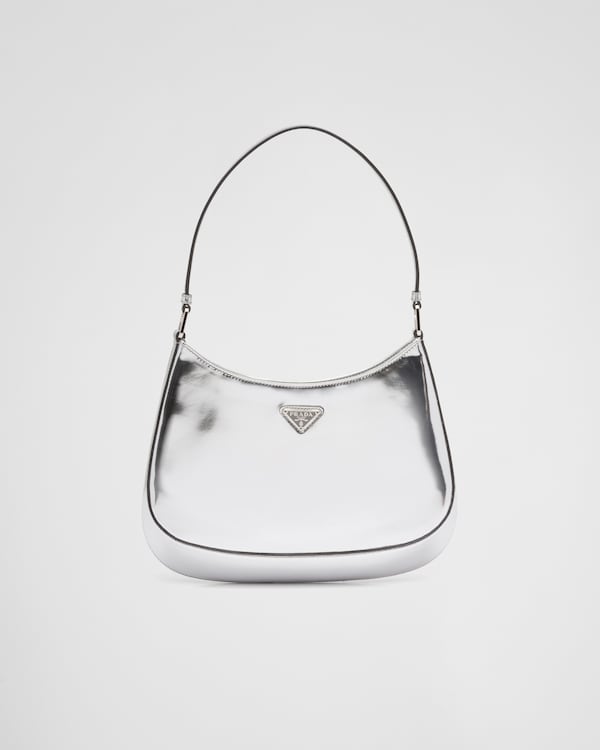 バッグ PRADA SILVER BOWLING SHOULDER HAND BAG LUXURY PRADA BRIQUE CHROME SHOULDER BAG HANDBAG 2VH070