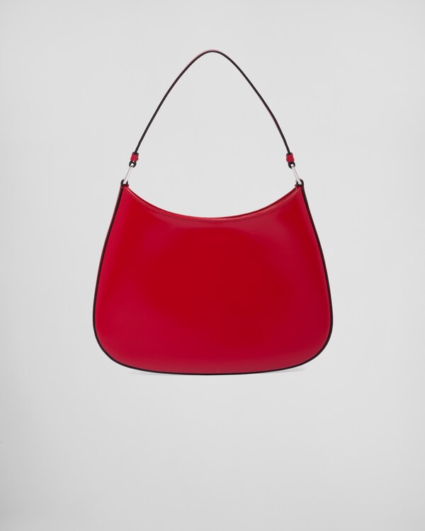 Prada Cleo brushed leather shoulder bag - Scarlet Prada Cleo brushed leather shoulder bag - Scarlet