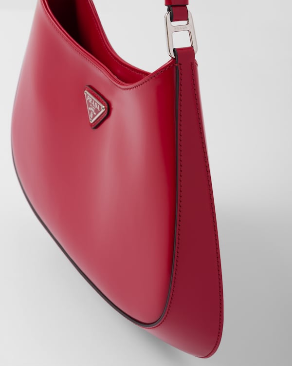 Prada Cleo brushed leather shoulder bag - Scarlet Prada Cleo brushed leather shoulder bag - Scarlet